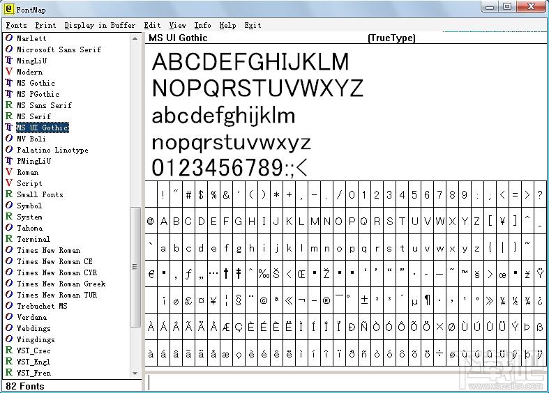 FontMap,FontMap,系统字体查看软件